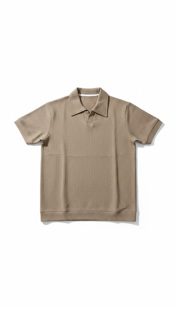 ZENVY Textured Knit Polo