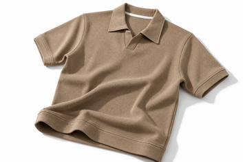 ZENVY Textured Knit Polo